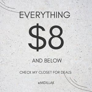 Closet Clearout SZN!!! ⚡️ ⚡️⚡️⚡️Everything $8 and below! Closet Clearout!